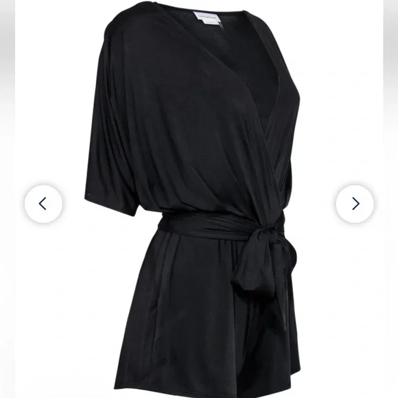 Lovers and Friends Selene Slinky Romper in Black Size Medium - Picture 7 of 9